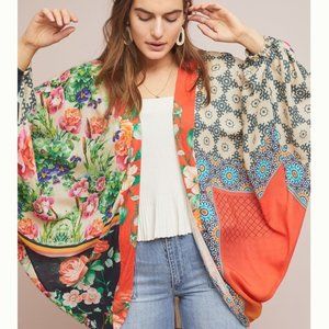 Anthropologie Dylan Floral Cocoon Kimono